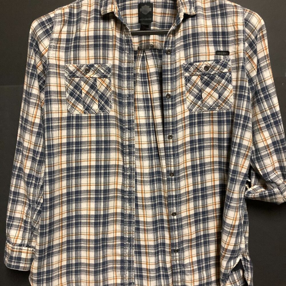 HARLEY DAVIDON WOMENS PLAID SHIRT XL